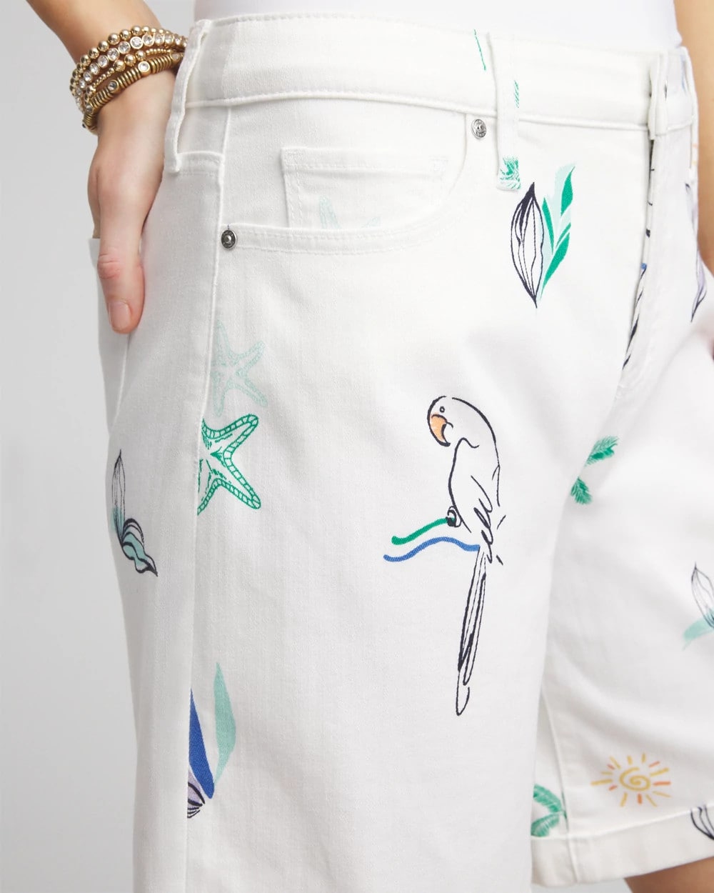 Girlfriend Cuffed Swing Denim Shorts - Chico's