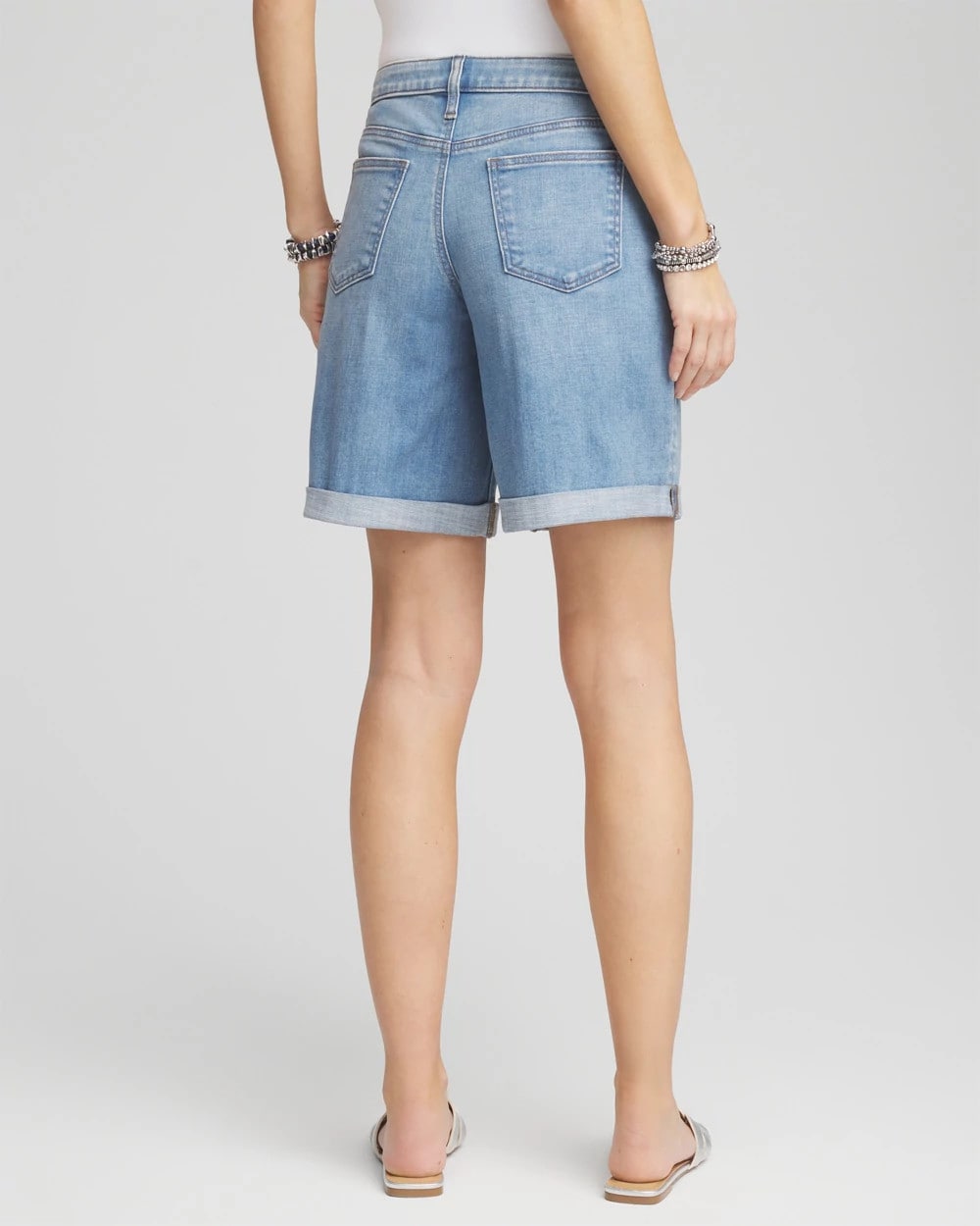 Girlfriend Cuffed Swing Denim Shorts - Chico's